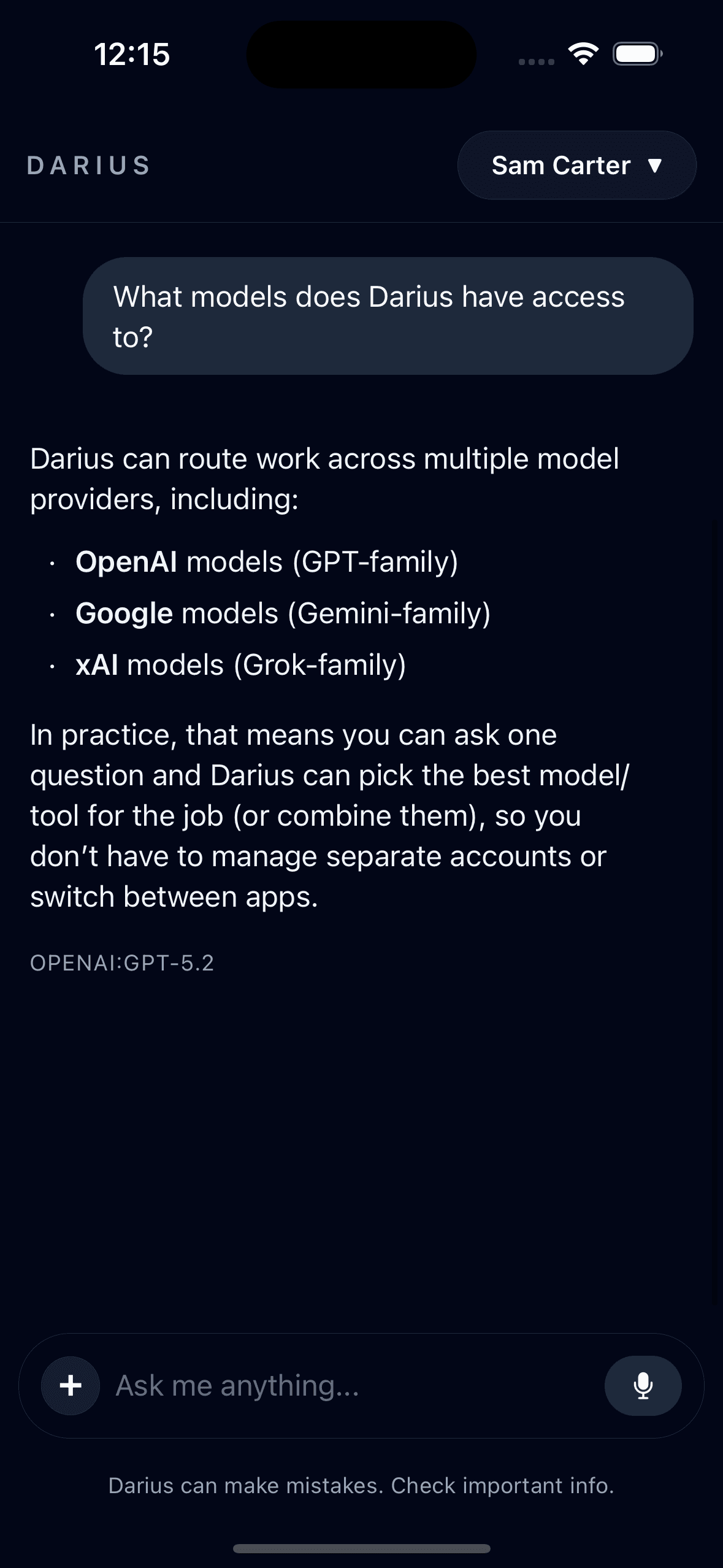 Darius app screenshot 2